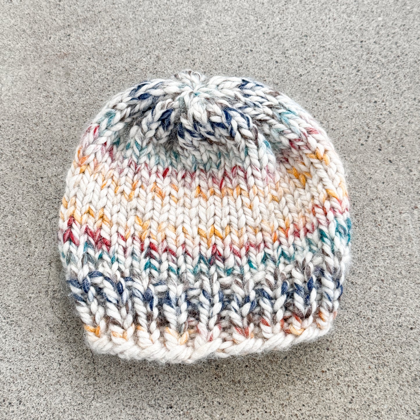 Multi-colored Knit Beanie (0-18M)