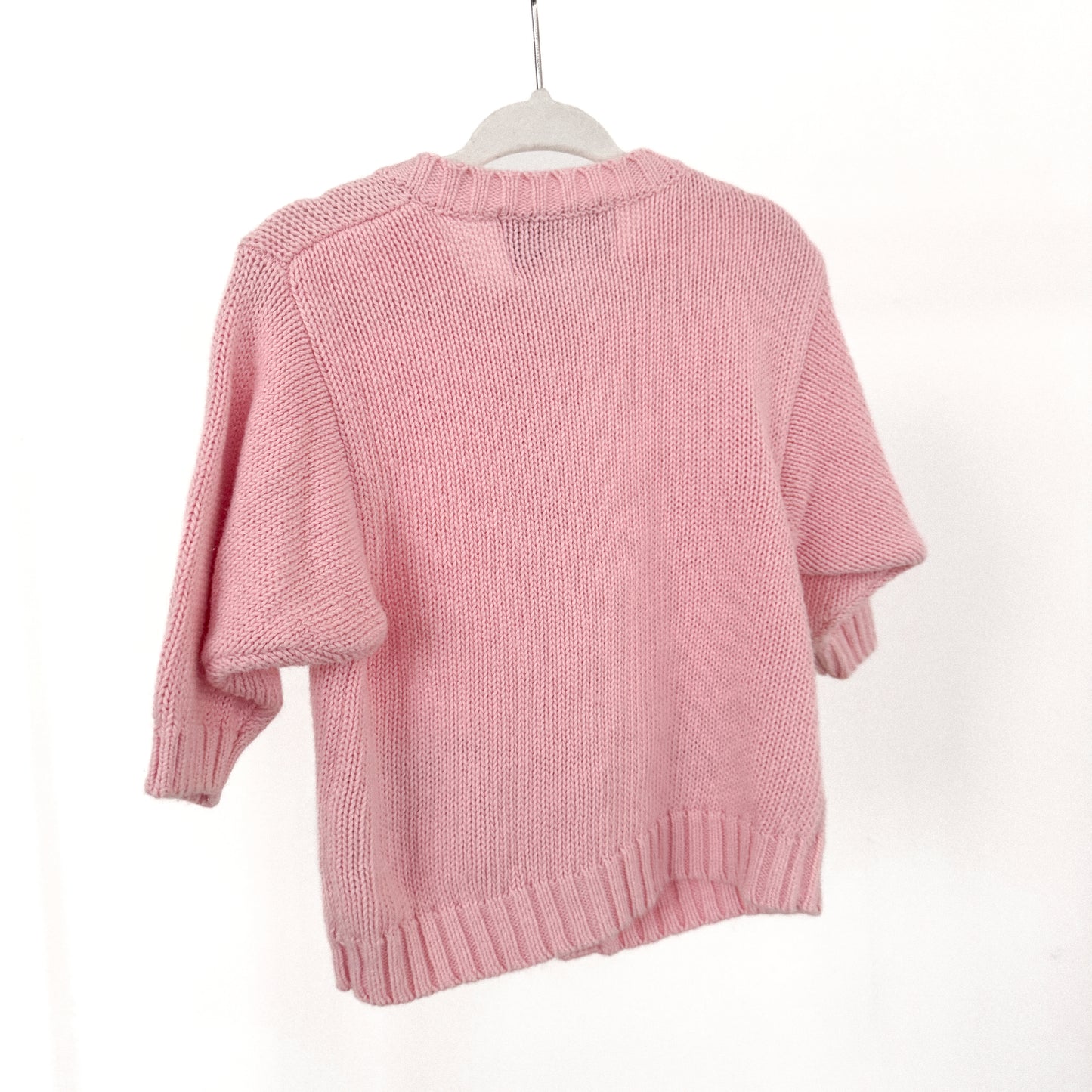 Vintage Pink Kitten Cardigan Sweater (12M)