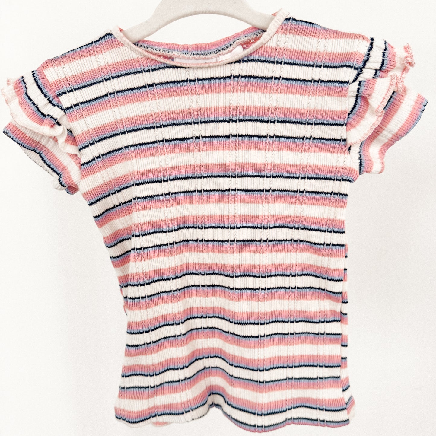 Zara Pink Striped Tee (12-18M)