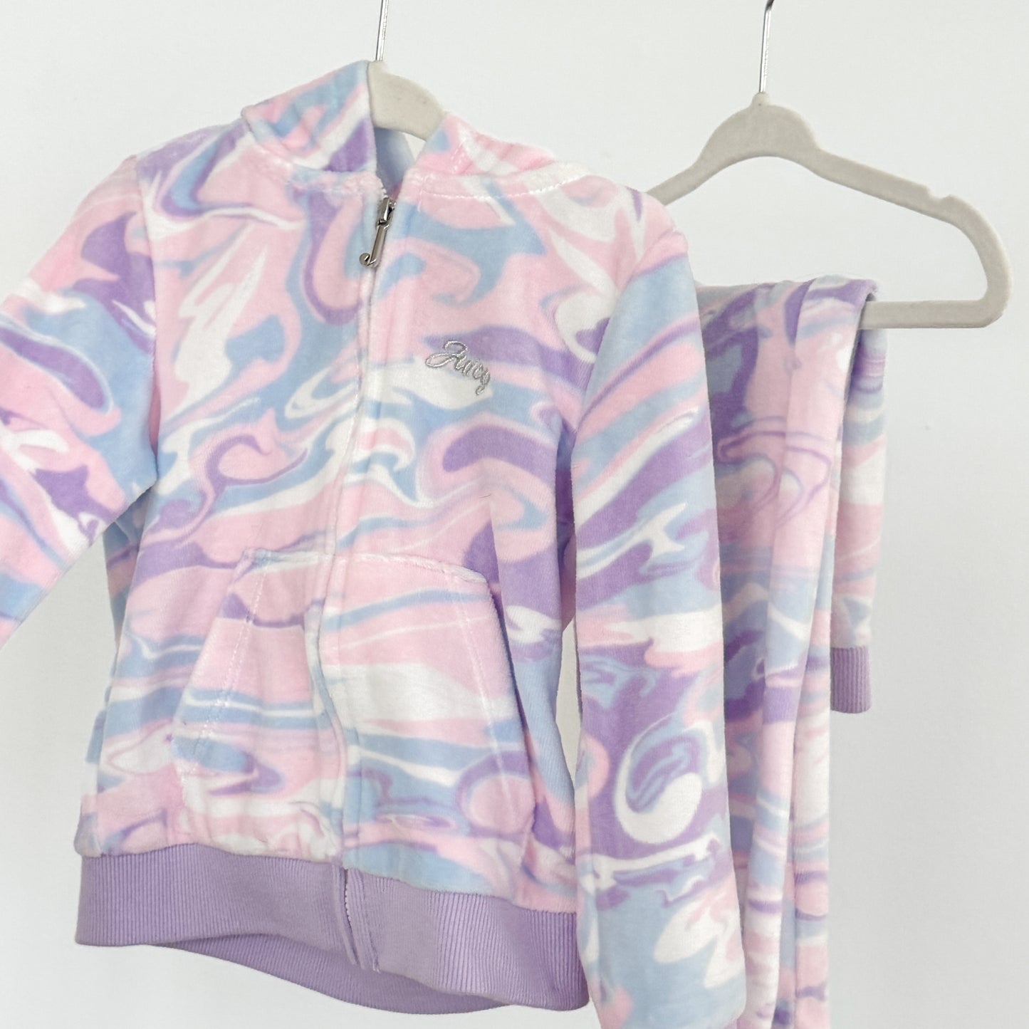 Juicy Cotton Candy Velour Track Suit (3T)