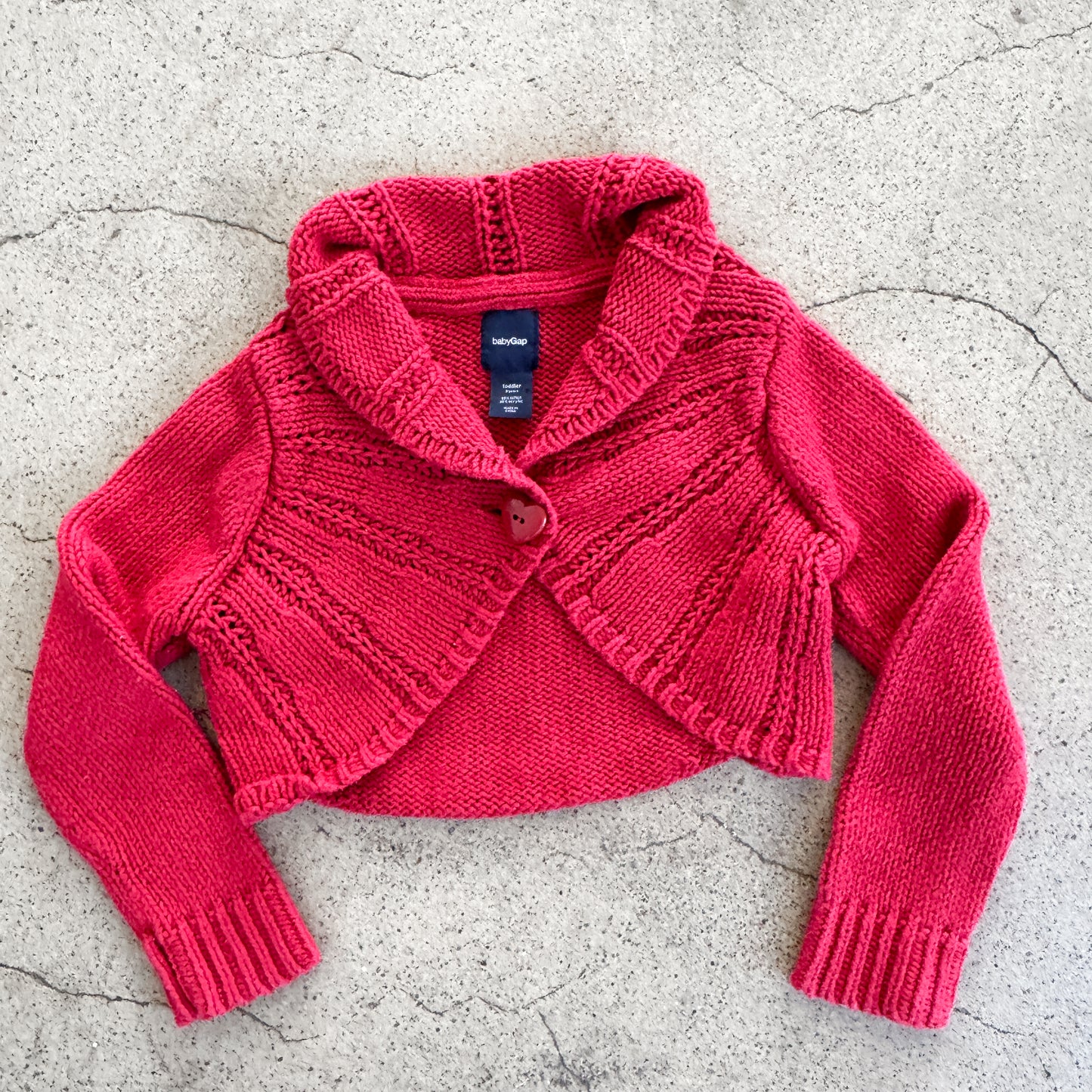 Cropped Heart Cardigan (3T)