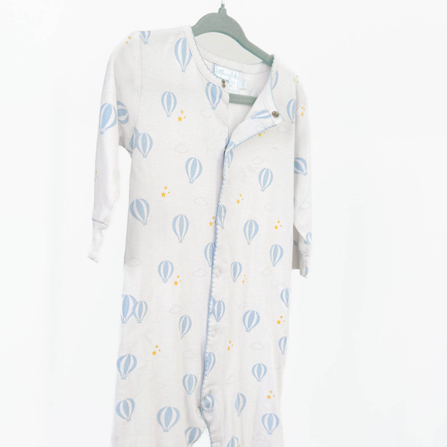 Little English White Graphic Pajamas (12M)