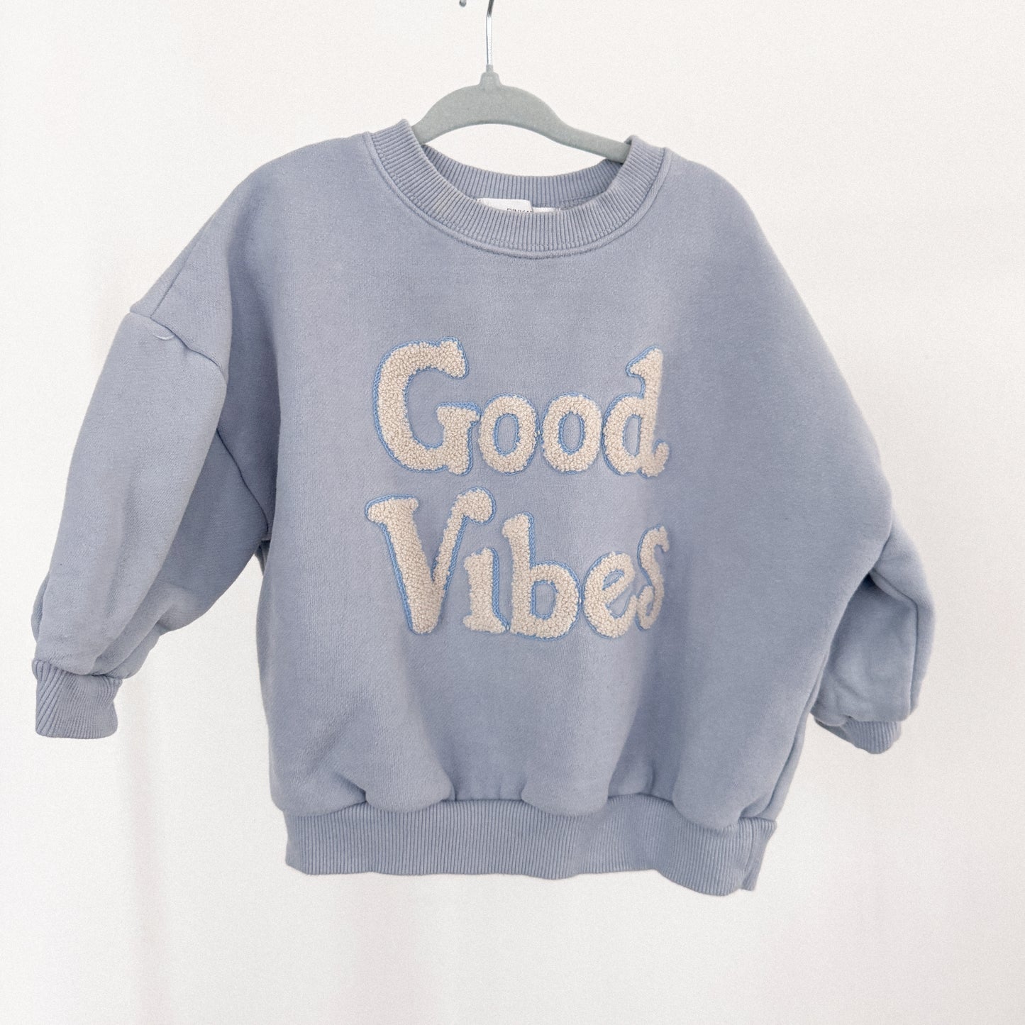 Good Vibes Embroidered Crewneck  (12-18M)