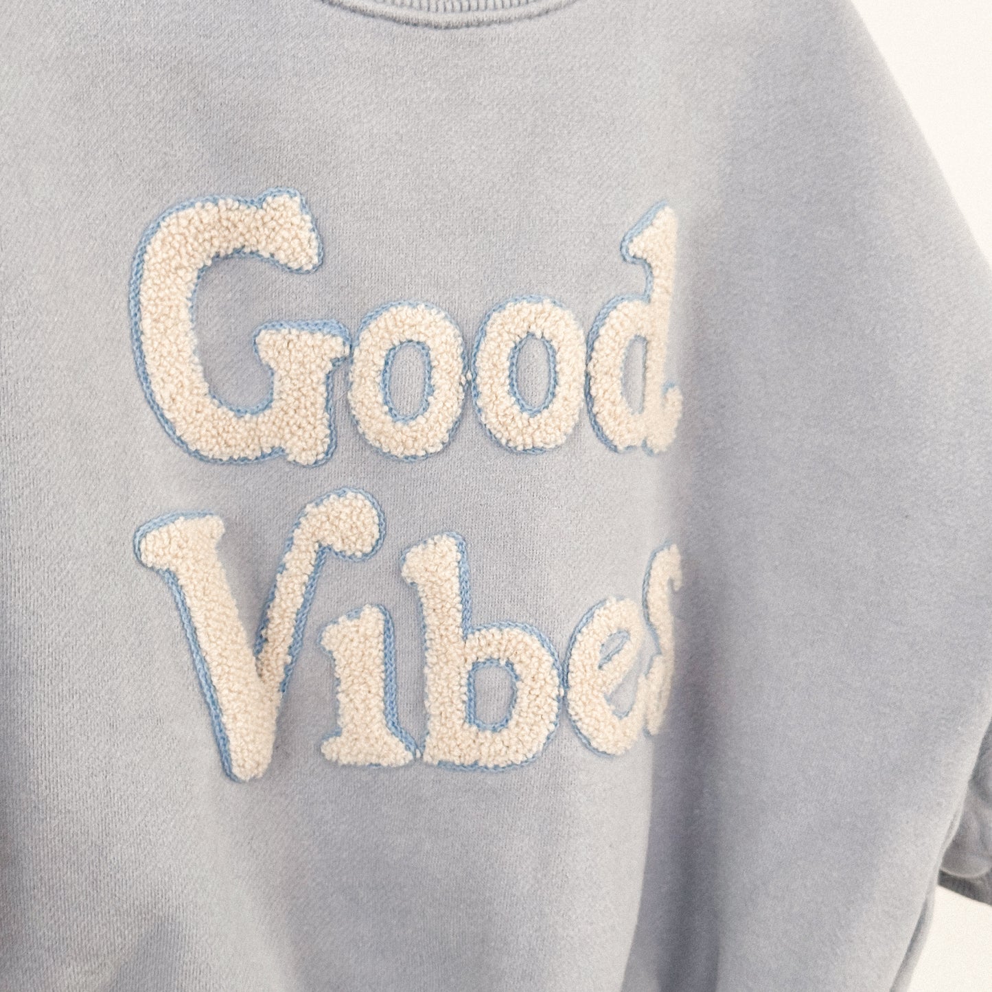 Good Vibes Embroidered Crewneck  (12-18M)