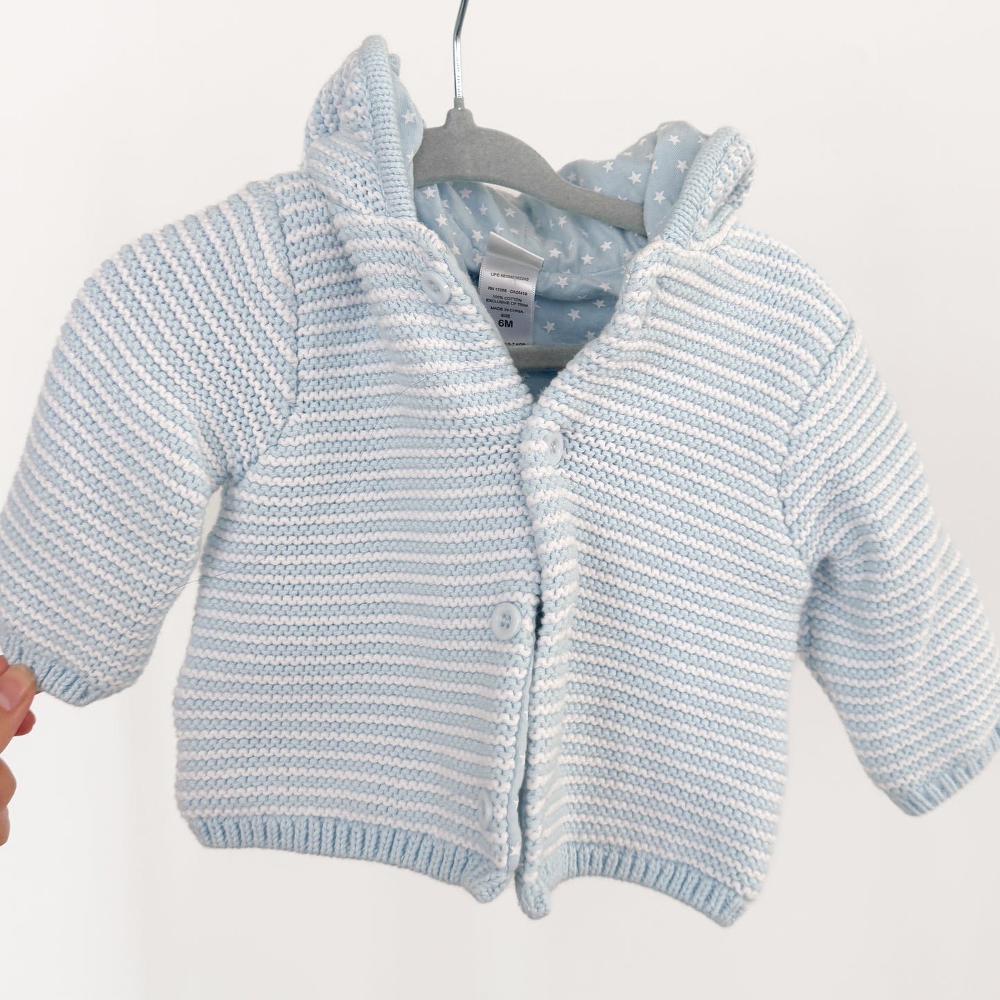 Little Me Knit Bear Cardigan (6M)