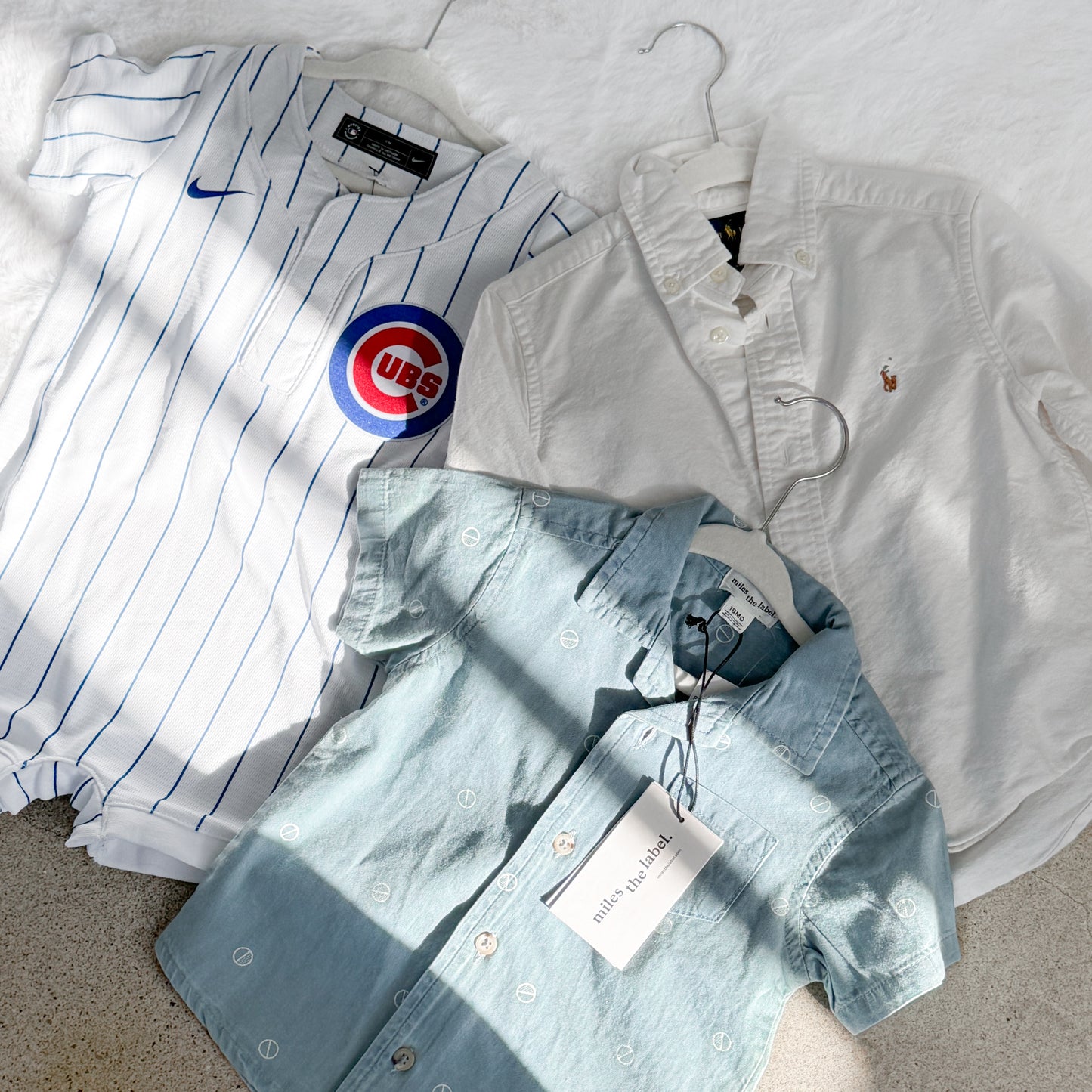 White Striped Chicago Cubs Sleeve One-Piece