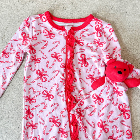 Max & Olivia Candy Cane Pajamas (12-18M)