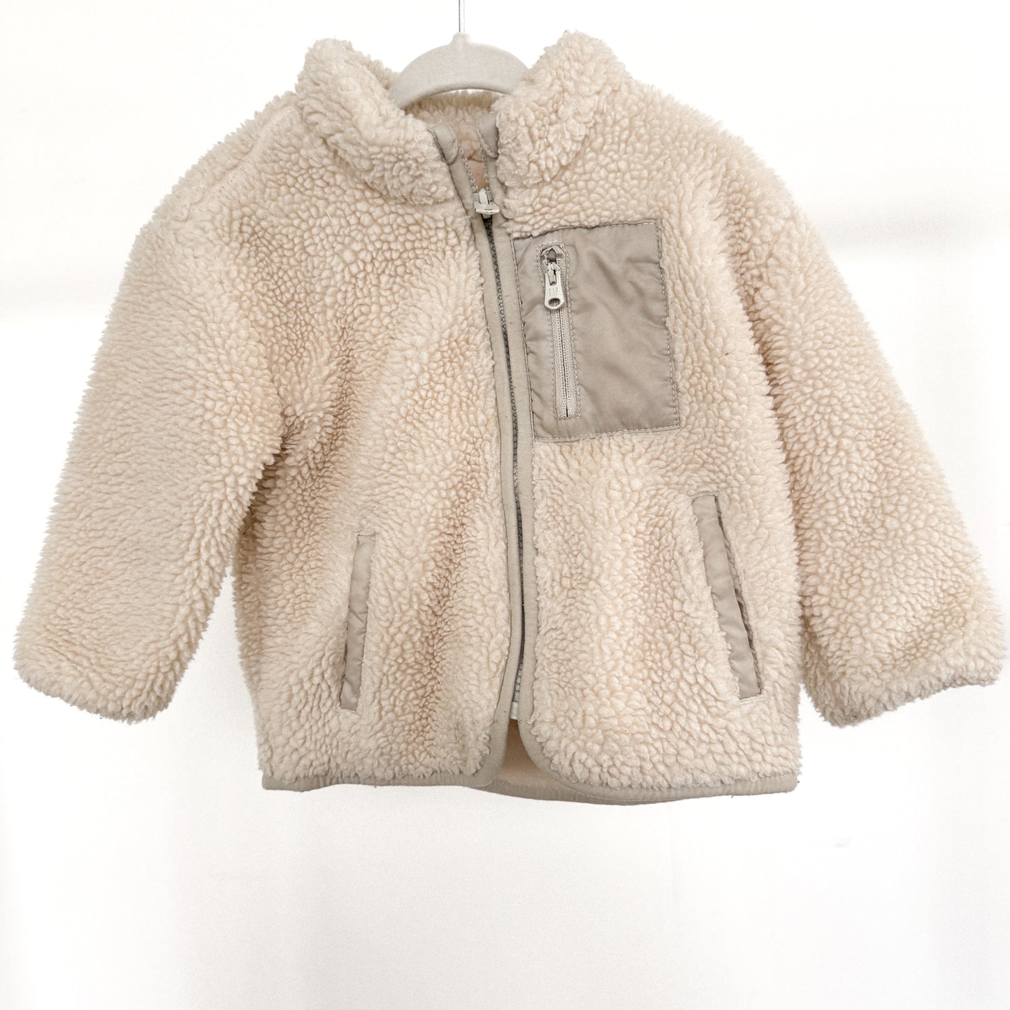 Baby Gap Neutral Sherpa Zip-Up (18-24M)